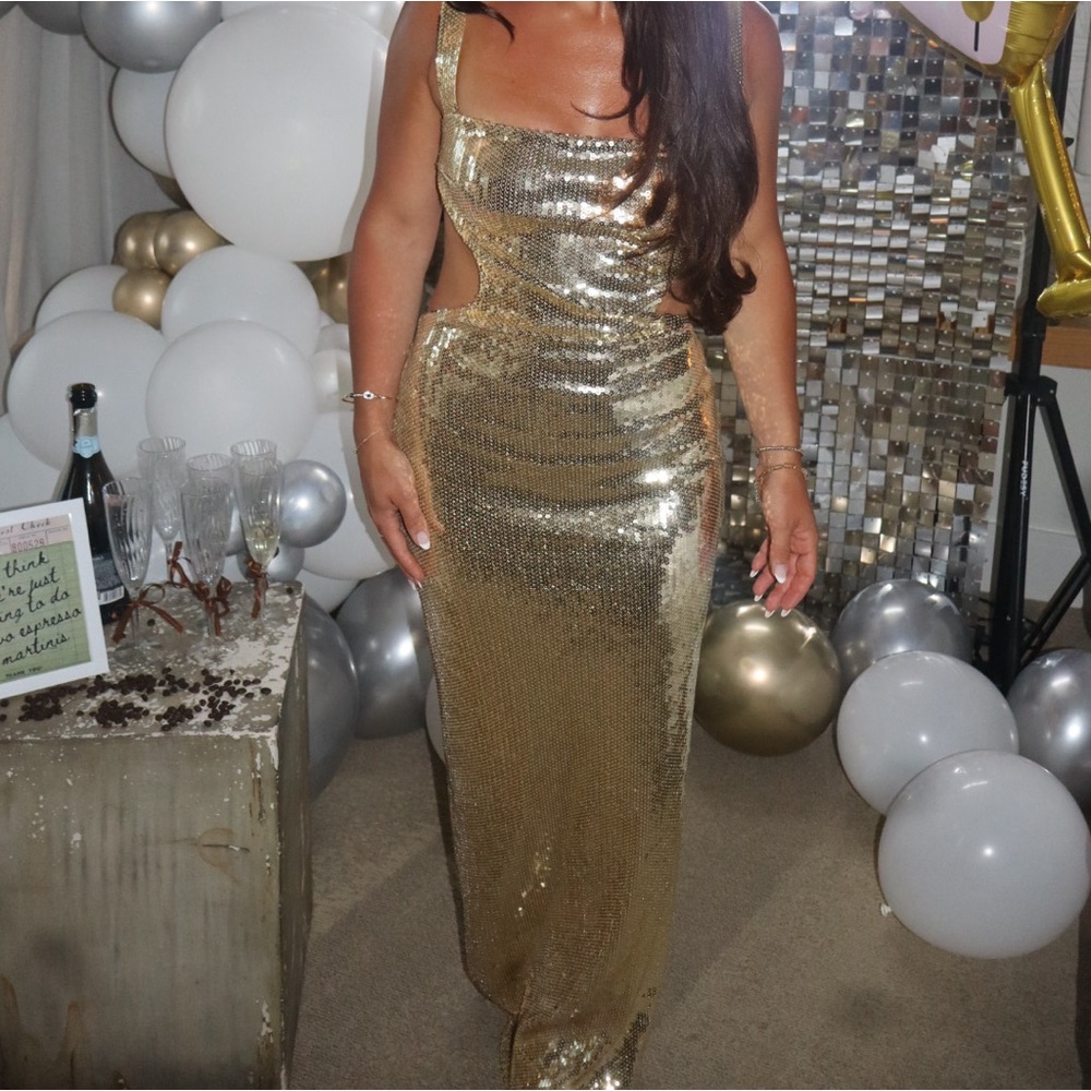Meshki gold dress